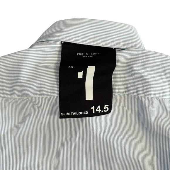 Rag & Bone Men's Fit 1 Charles Shirt Striped Size 14.5 - Picture 6 of 8